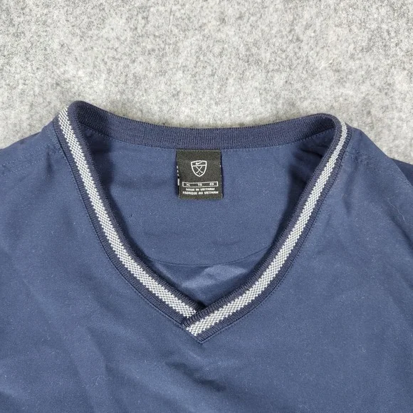 Nike Golf Pullover V Neck Windbreaker Jacket Mens Blue Navy XL Zipper Pocket NWT - Picture 7 of 12